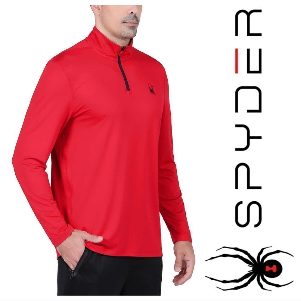 NEW NWT 🕷 Spyder Active Men’s Soft Lightweight Breathable Stretch ¼ Zip Top